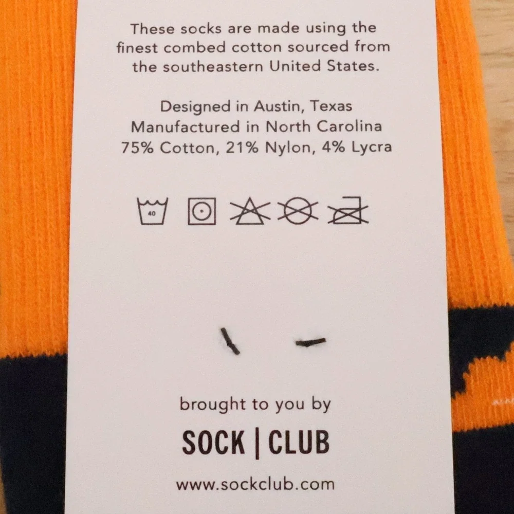 Cloudflare Crew Socks Mens Womens Size OS Orange Navy Tech Swag‎ Made in USA